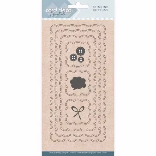 Card deco dies - Slimline Buttons CDECD0103