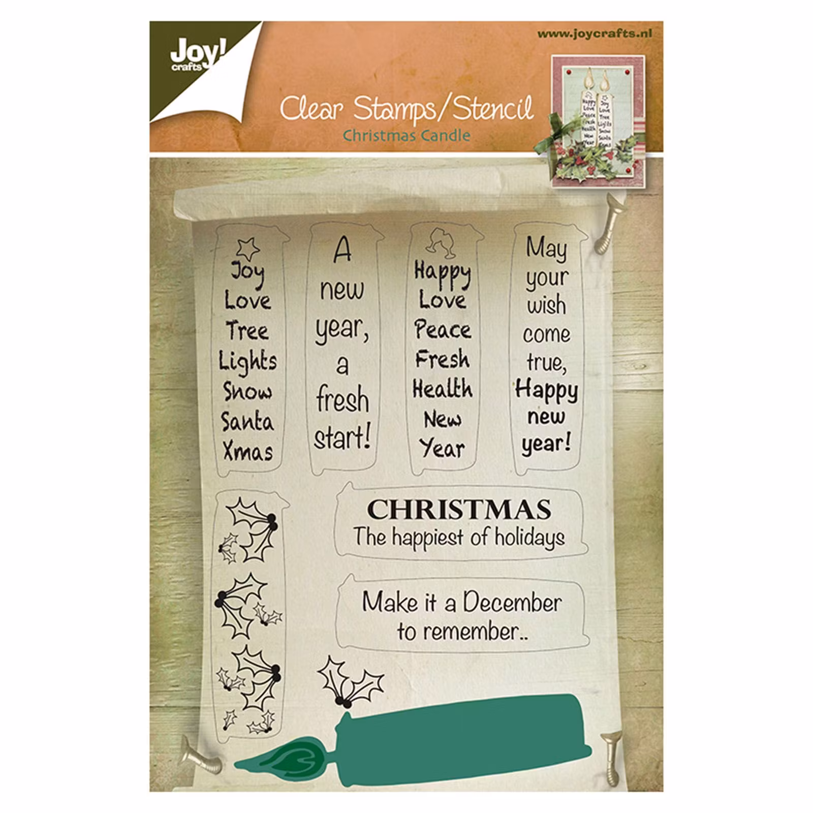 Joy! crafts Die - Candle die and stamps 6004/0002