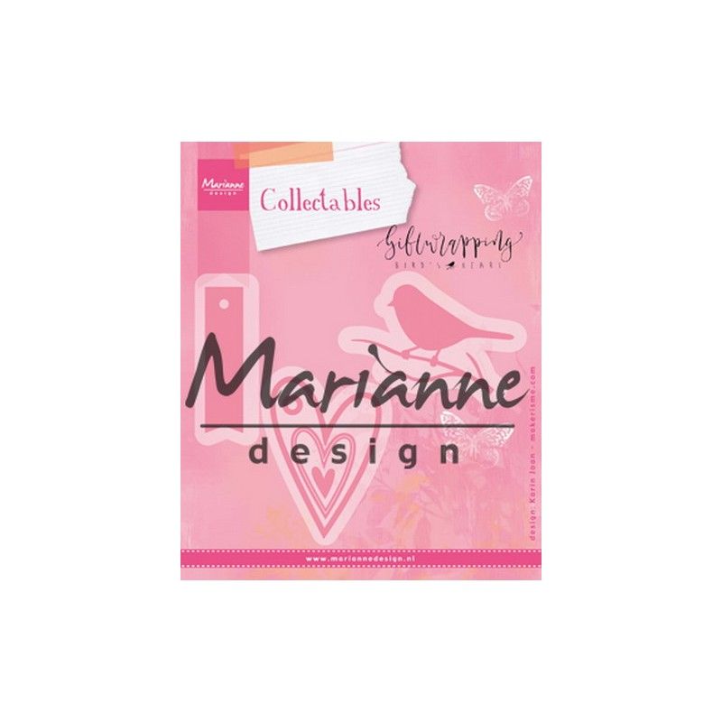 Marianne Design Dies - hjärta fågel mm COL1443