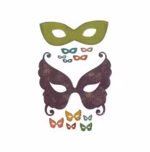 Tim Holtz Sizzix 664195 Thinlits Die Set- Masquerade