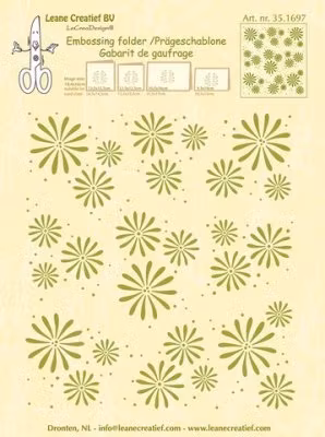 Leane embossing folder 15x16cm -  daisy