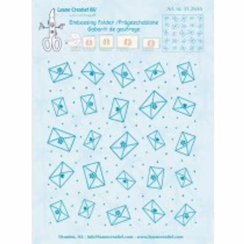 Leane embossing folder 15x16cm -  letters