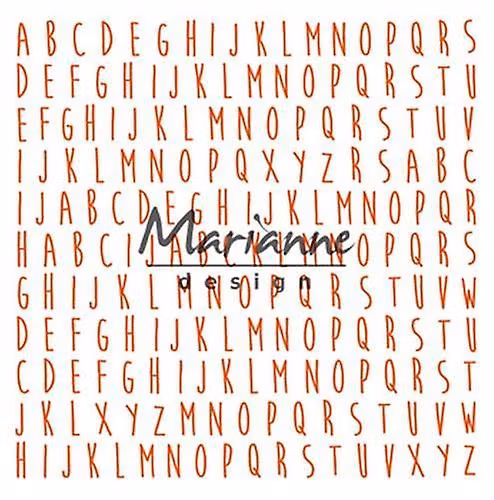 Marianne embossing folder 15x15cm - alphabet