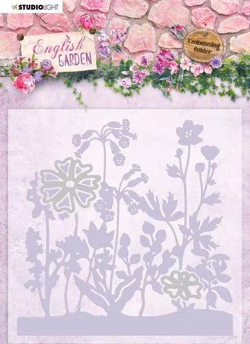 Studio light embossing folder+dies 15x15cm - english garden