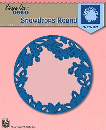 Nellie Snellen Die Blue - snowdrops round