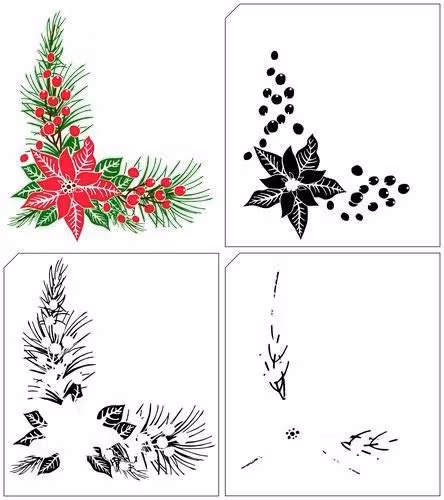 Nellie snellen Clearstamp layered christmas LCS006