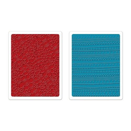 Sizzix embossingfolder 3D - 659964 flowers and borders 2 pack
