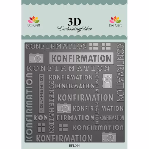 Dixi craft embossingfolder - konfirmation 15x15 cm EFL004
