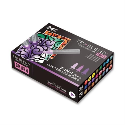 Spectrum Noir TriBlend Brush Marker  - "extended Collection 24pcs" SN-TBBR-EXTD24