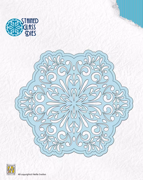 Nellie Snellen Dies  - Stained Glass Die SGC001 "Fantasy Flower-1"