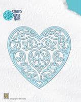 Nellie Snellen Dies  - Stained Glass Die SGC003 FANTASY HEART