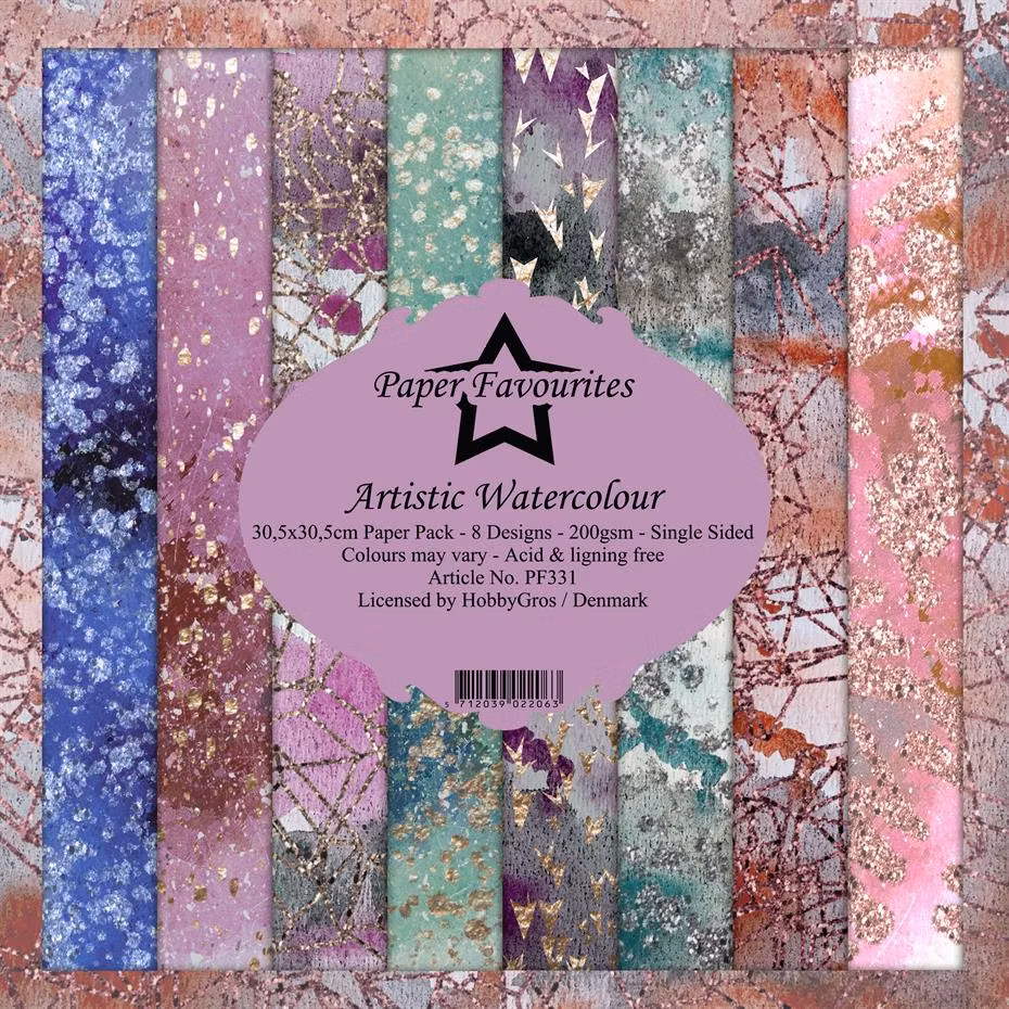 Paper Favourites pack 12x12 - Artistic Watercolour
