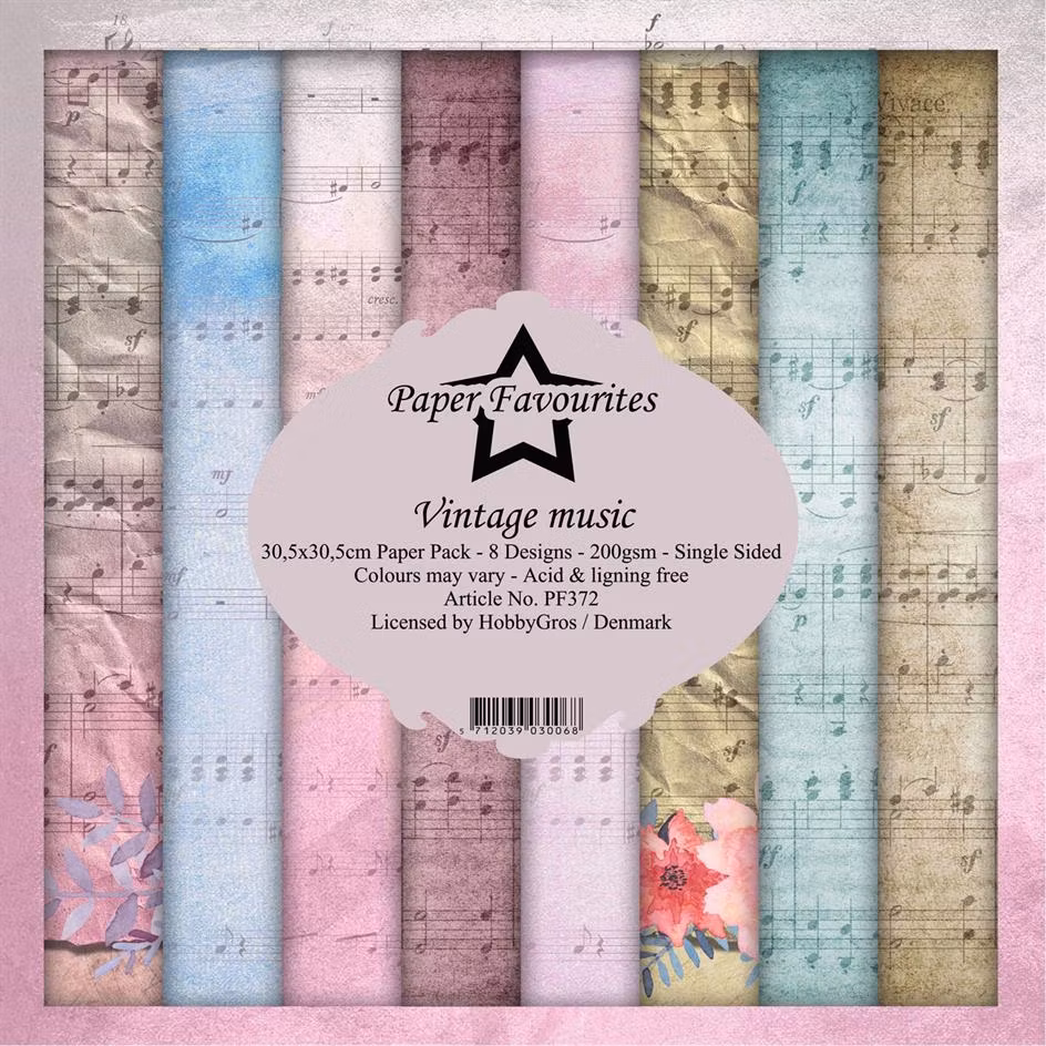 Paper Favourites pack 12x12 - Vintage music