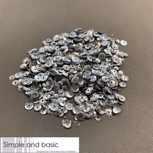 Sequins, simple and basic, Gunmetal SBS102