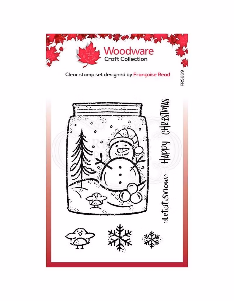 Woodware Clearstamp "Snow Jar" FRS869