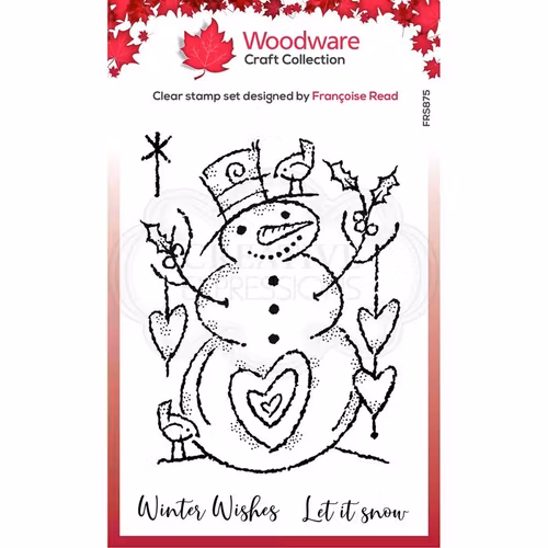 Woodware Clearstamp "Loving Snowman" FRS875