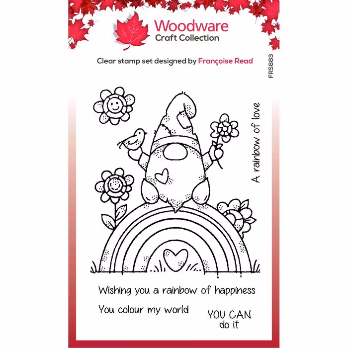 Woodware Clearstamp "Rainbow Gnome" FRS883