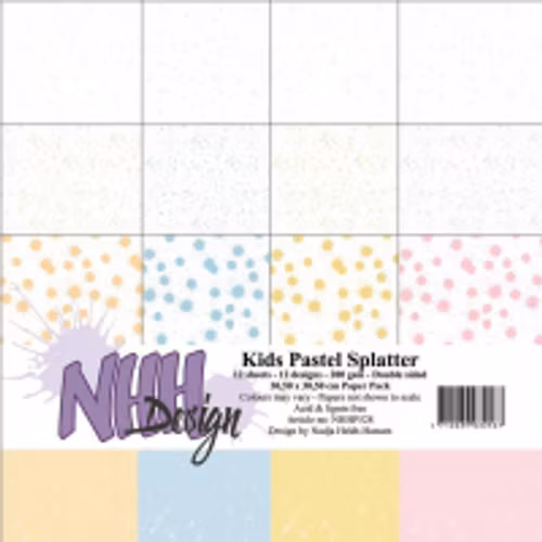 NHH Paperpad 30,5x30,5cm "Kids Pastel Splatter" NHHP528