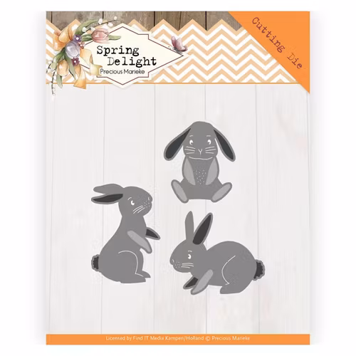 Precious Marieke Die - spring bunnies PM10175