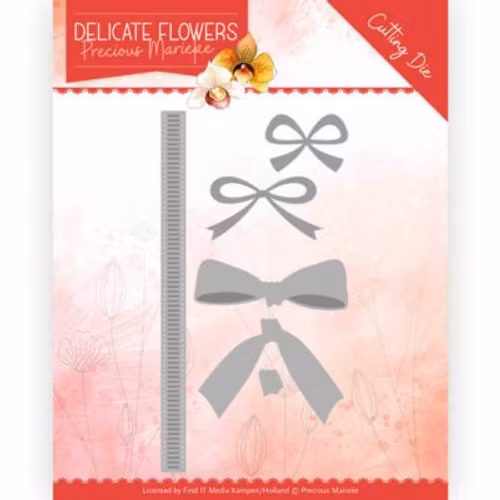 Precious Marieke Die - Delicate Flowers Bow PM10180
