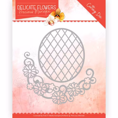 Precious Marieke Die - delicate flower oval PM10182