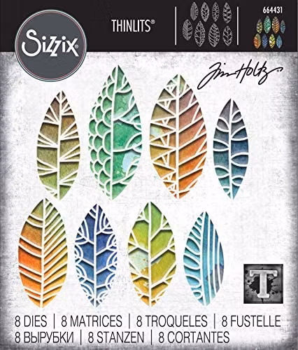 Sizzix Thinlits Die 664431 - cut out leafs by tim holtz