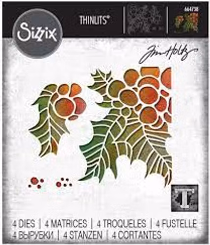 Sizzix Thinlits Die 664738 - Holly Pieces