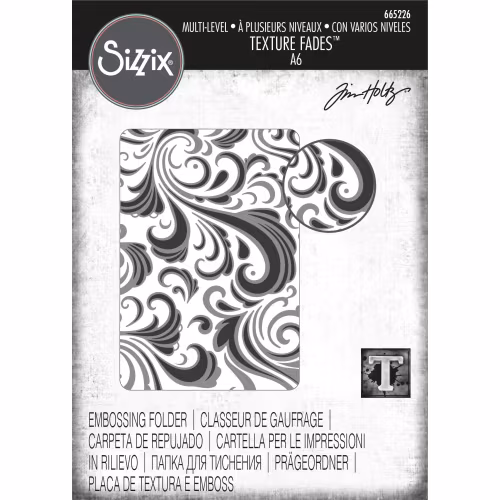 Sizzix embossingfolder - 665226 swirls by Tim Holtz