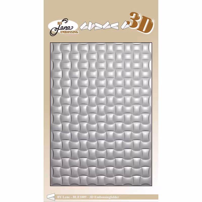 by Lene 3D embossingfolder - Woven BLE1009