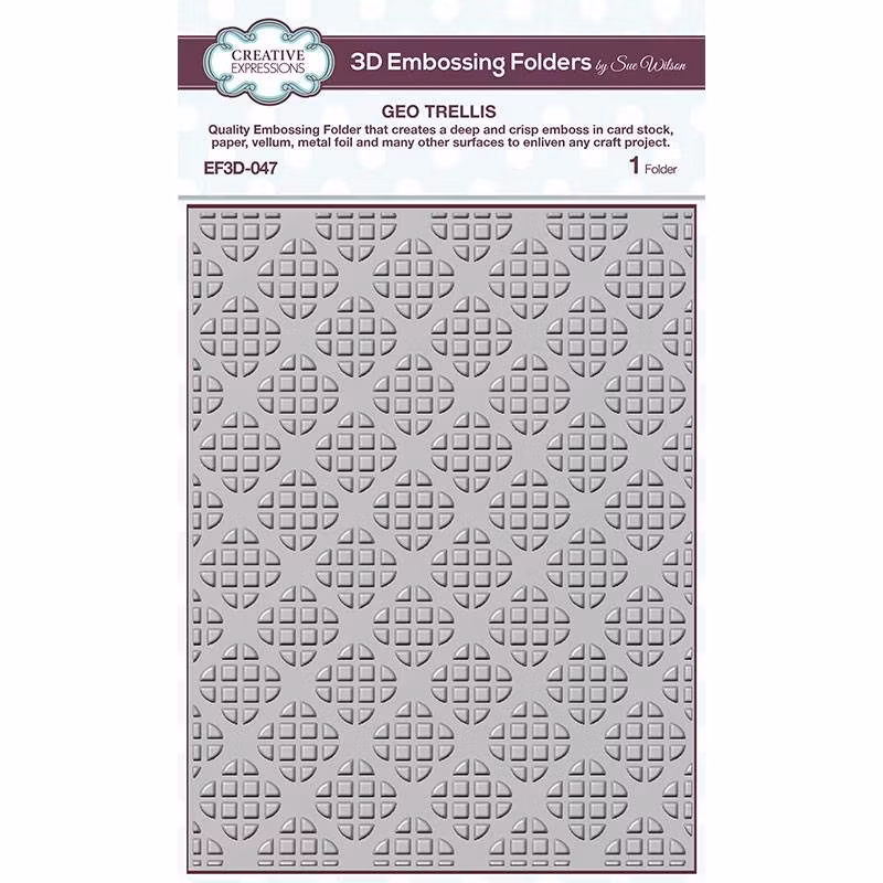 Creative Expressions Embossingfolder - Geo Trellis EF3D-047