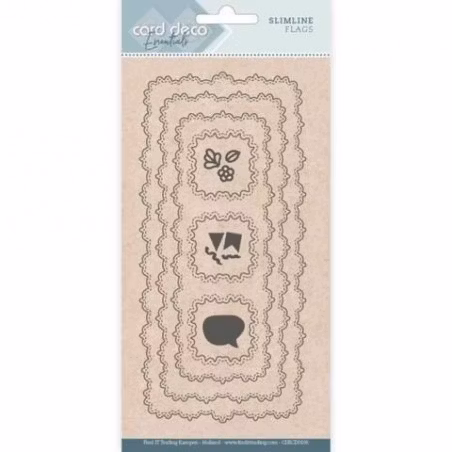 Card deco dies - Slimline Flags CDECD0106