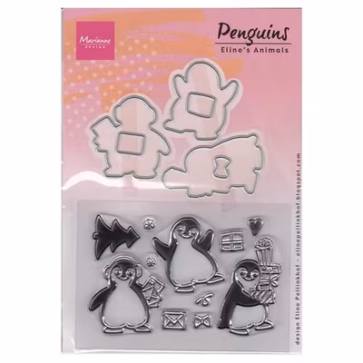 Marianne Design CLEARSTAMP + DIE EC0185 Eline's Penguins