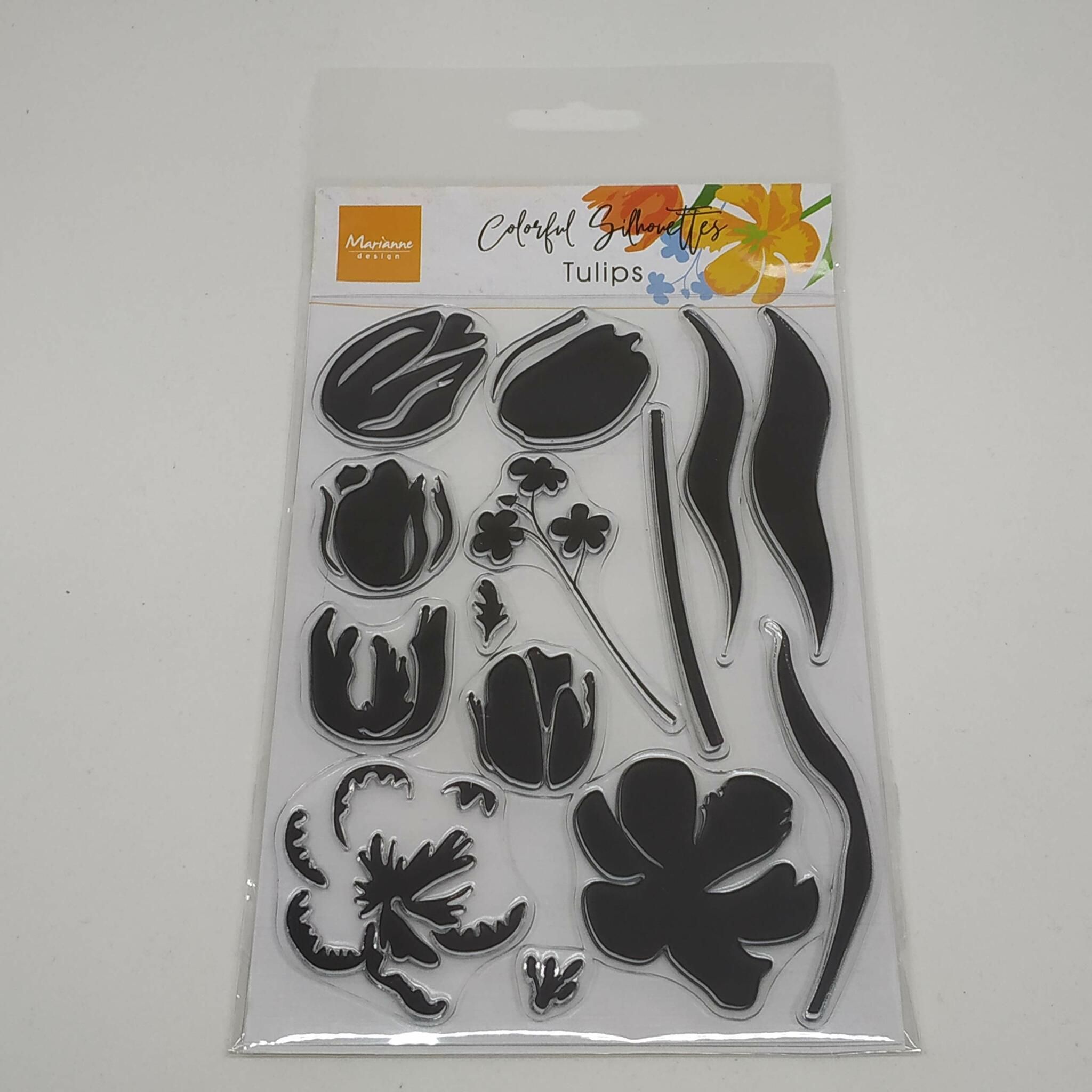 clearstamp marianne design CS1054 Colorful Silhouettes Tulips