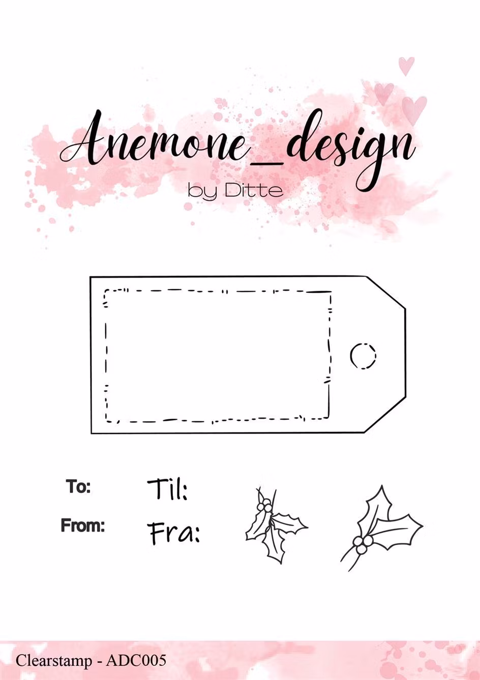 Anemone Stamp - Gift Tag ADC005