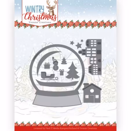 YVONNE DESIGN DIE Snowman in Snow Globe YCD10247