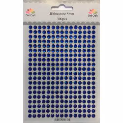 DIXI CRAFT RHINSTEN 5MM 300 stk RHIN0104 mörk blå