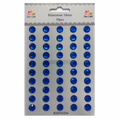 DIXI CRAFT RHINSTEN 10MM 50 stk RHIN0204 MörkBlå
