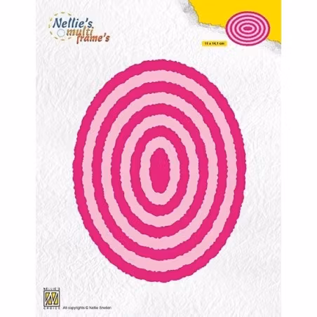 NELLIE SNELLEN MULTIFRAME Deckle edge oval MFD125