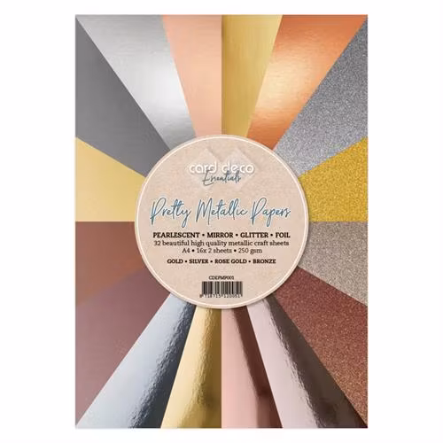 Card Deco Pretty Metallic Papers A4 CDEPMP001