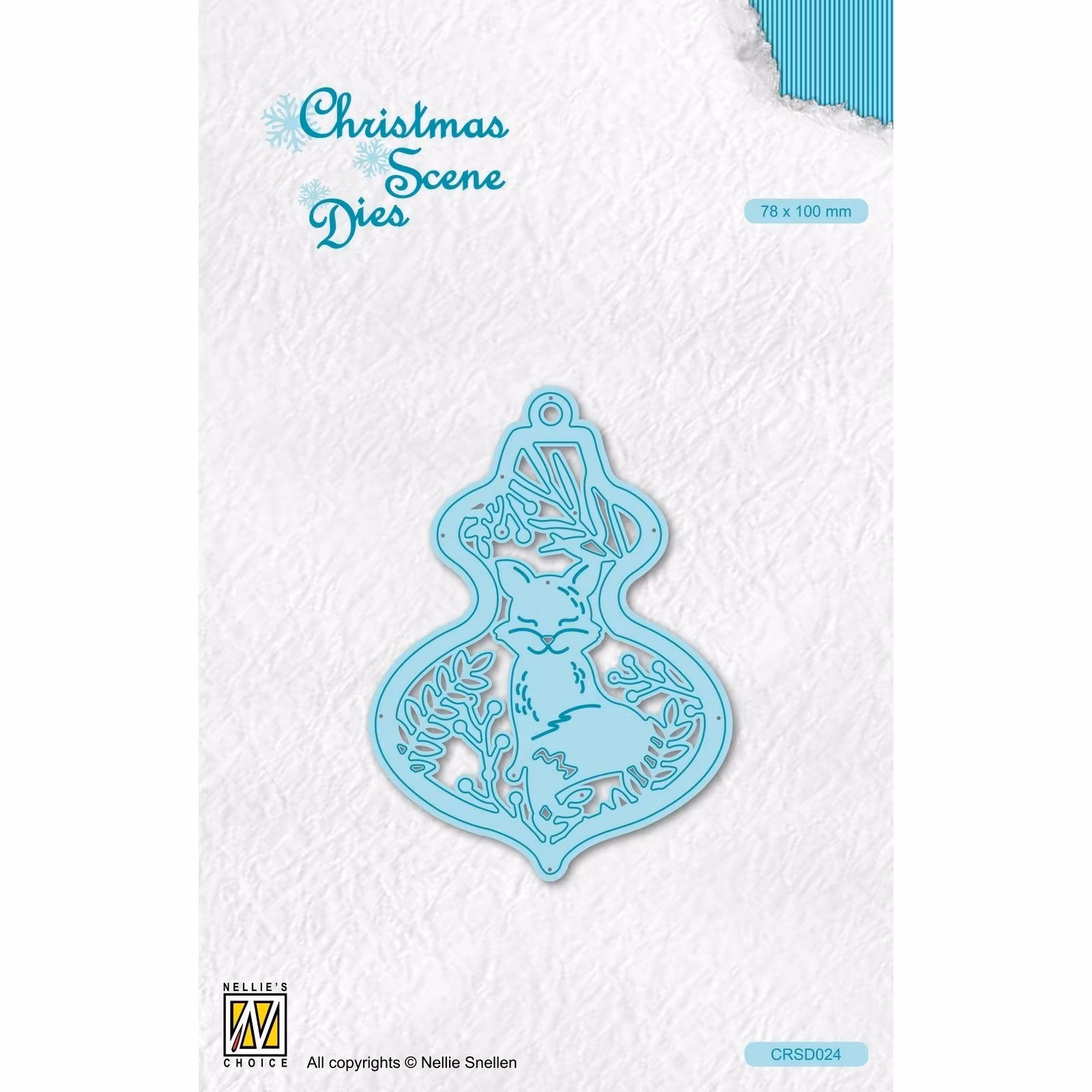 Nellie snellen dies - Christmas Ball with fox CRSD024