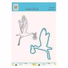 Nellie snellen dies & stamps - Stork" HDCS028