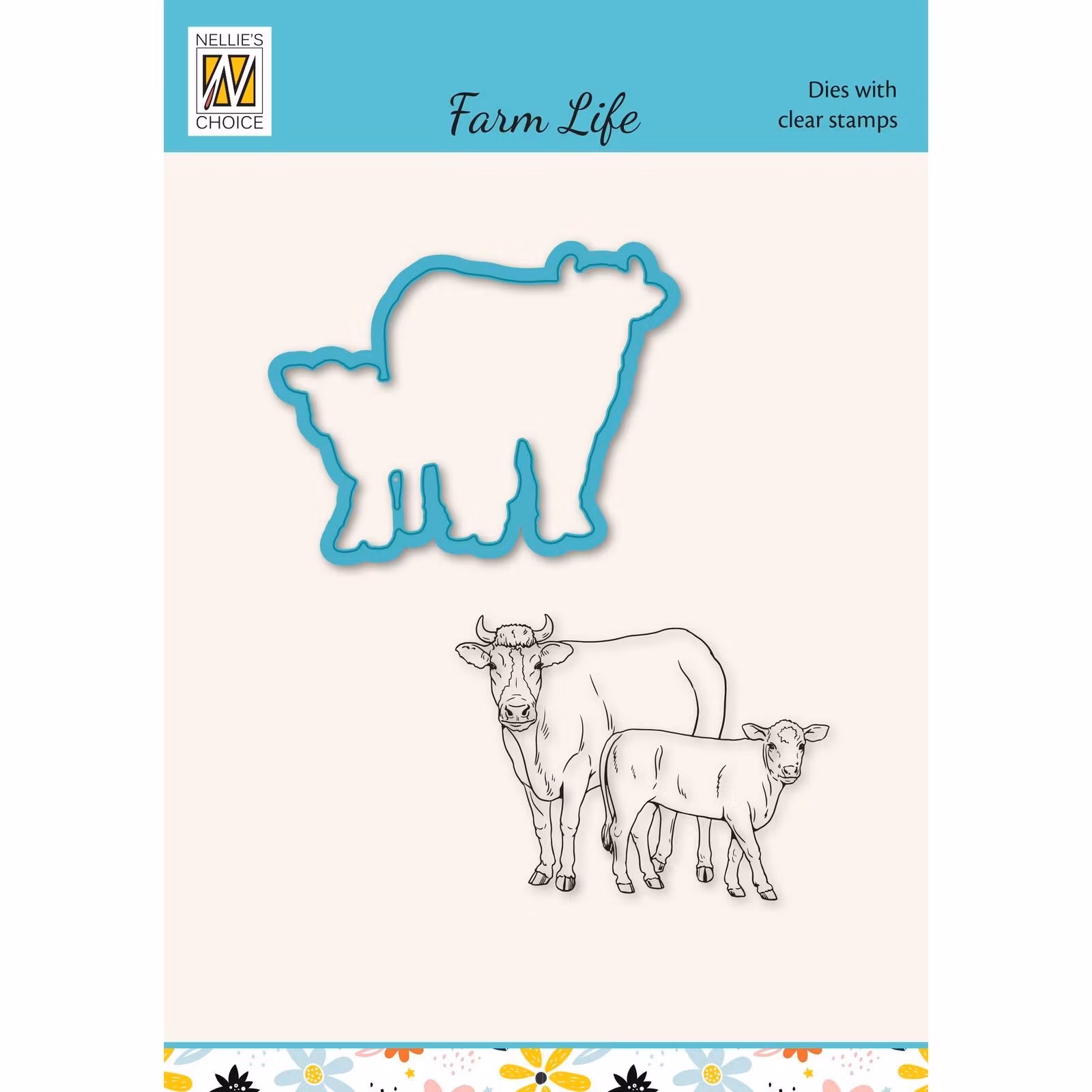 Nellie snellen dies & stamps - Cow and Calf HDCS031