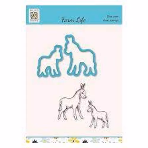Nellie snellen dies & stamps - Donkeys HDCS032