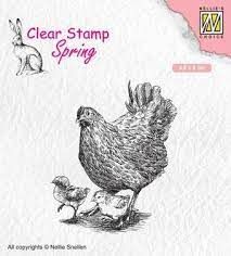 Clearstamps Nellie Snellen - Mother hen with chicks SPCS015