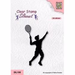 Clearstamps Nellie Snellen - Tennis Player SIL100