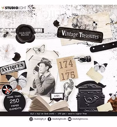 Studio Light Die-Cut Block Vintage Treasure SL-VT-DCB26