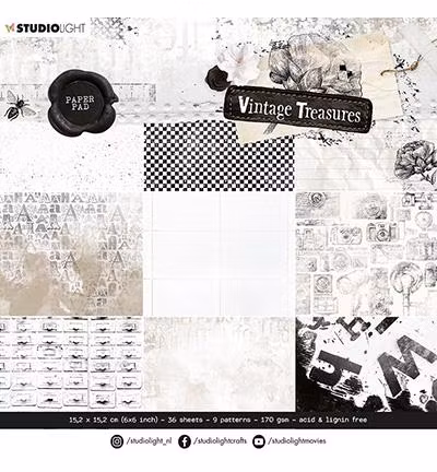 Studio Light Paper Pad Vintage Treasure SL-VT-PP43