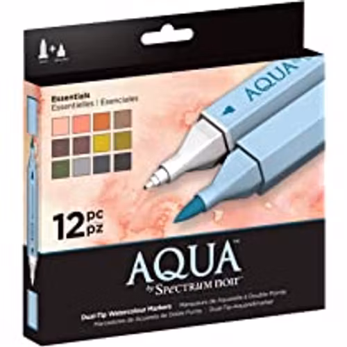 Spectrum Noir Aqua Markers 12 stk Essentials SPECN-AQ-12-ESS