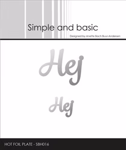 Simple and Basic Hot Foil Plate “Hej" SBH016