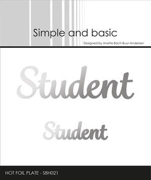 Simple and Basic Hot Foil Plate “Student" SBH021